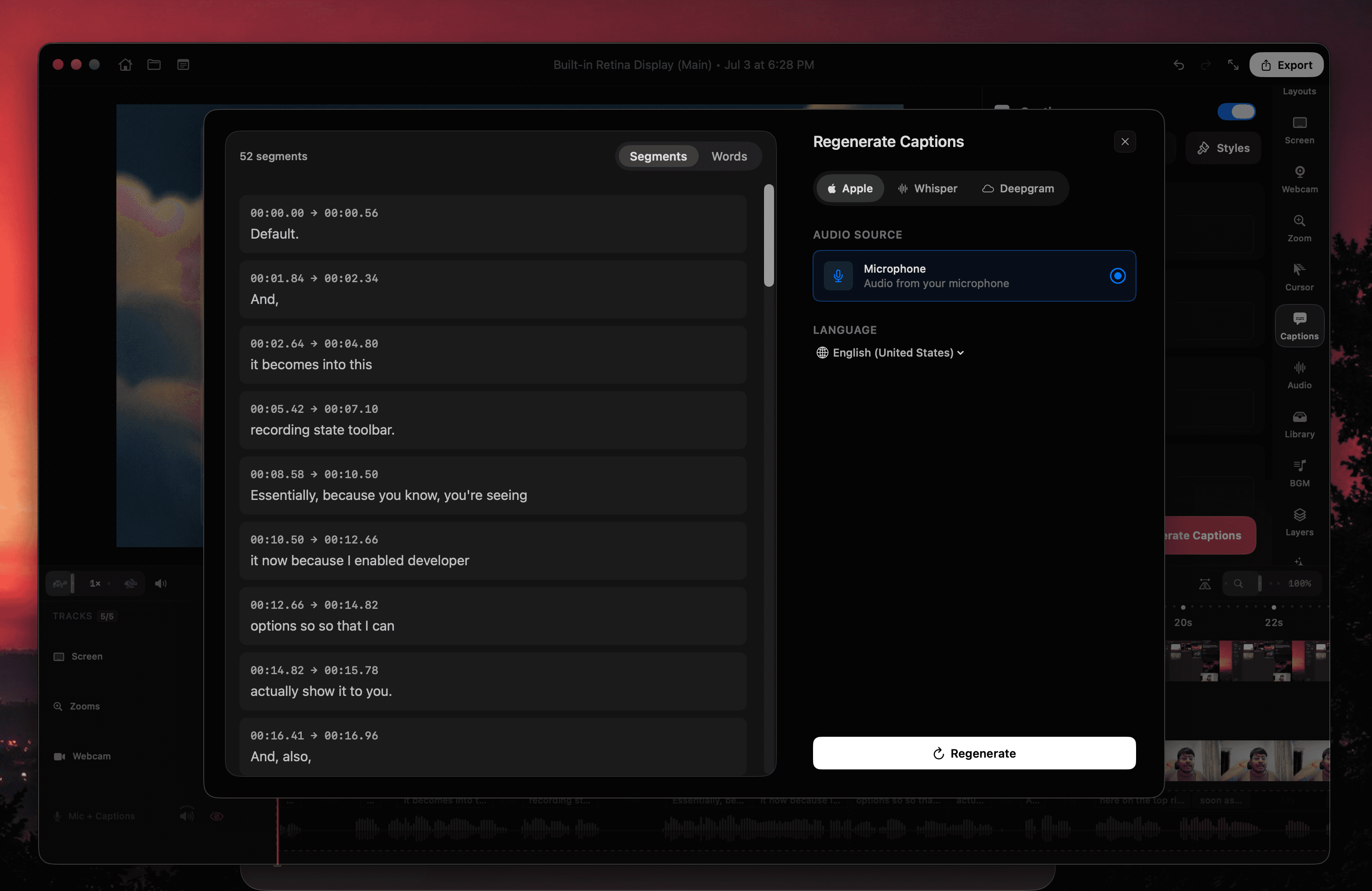 Styled captions